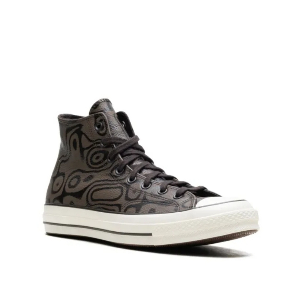New Chuck Taylor All Star Converse "Chocolate Swirls" Hi-Top Shoes, Willy Wonka - Picture 9 of 12